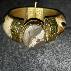 Vintage Natural Stone Bangle Bracelet
